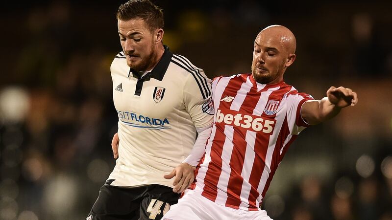 Fulham’s Ross McCormack (left) and Stephen Ireland. Ireland has spent the best part of two years working on his rehabilitation from a double leg fracture. Photograph: Getty Images