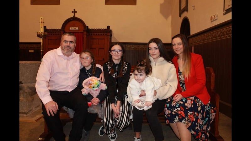 Billy Molloy with his family. “I have a bad taste in my mouth sometimes”