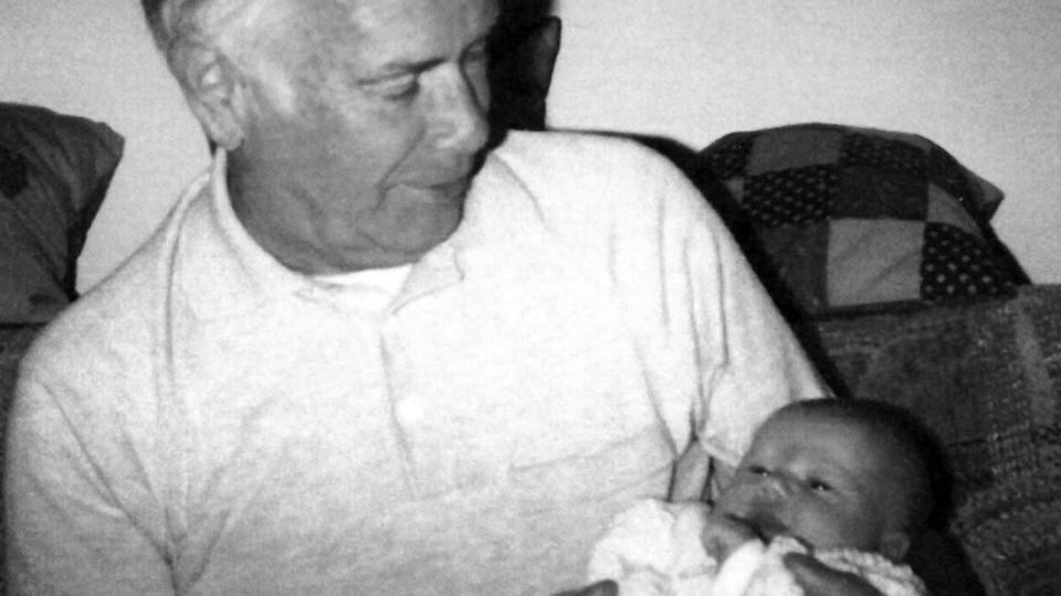 The oldest son of Mike ‘The Fiddler’, John P Kane, with his granddaughter Eliza Catherine Kane, born in 1981 and co-author of The Last Blasket King