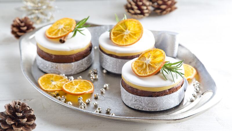 Mini Christmas cakes. Photograph: Harry Weir