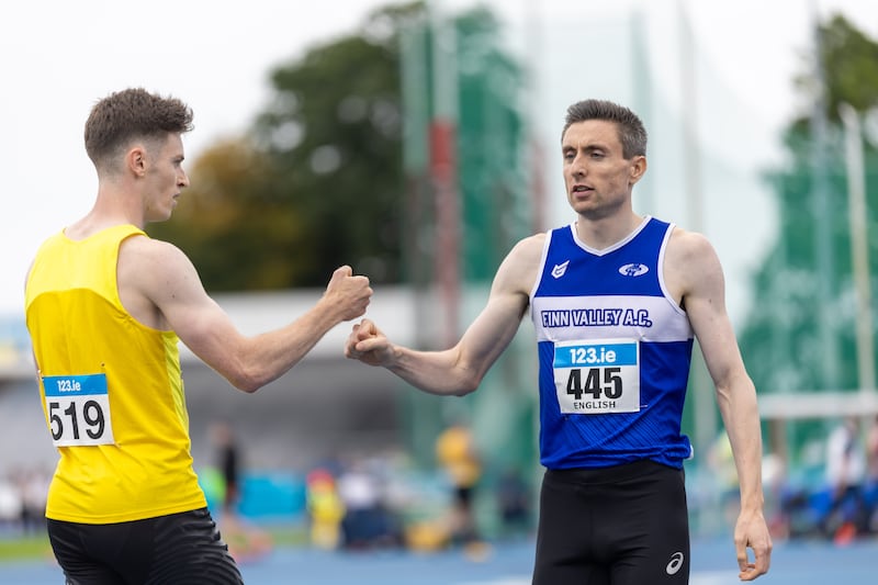 Cian McPhillips (left) and Mark English. Such a rivalry only happens a certain number of times in any sport. Photograph: Morgan Treacy/Inpho