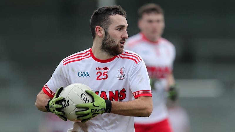 Éire Óg’s Christopher in action in last year’s Senior Football Championship semi-final. Photograph: Laszlo Geczo/Inpho