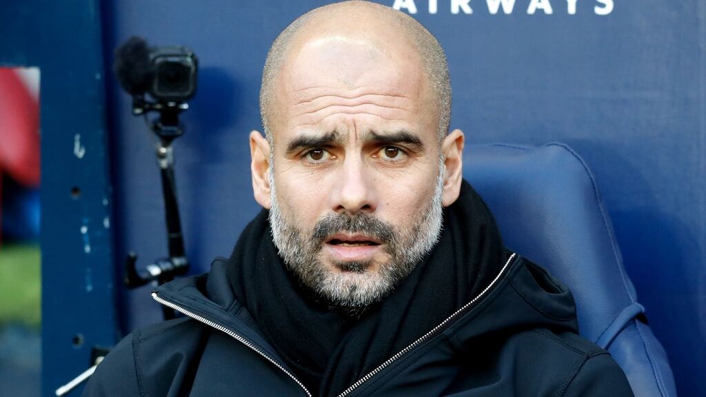 Pep Guardiola has accepted a Football Association charge of ‘wearing a political message.’ Photograph: Martin Rickett/PA