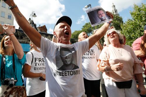 Tommy Robinson freed on bail by court of appeal in London