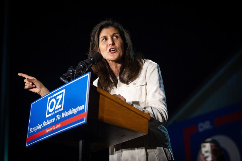Former South Carolina governor and UN ambassador to the United Nations, Nikki Haley. Photograph: Tracie Van Auken/EPA-EFE