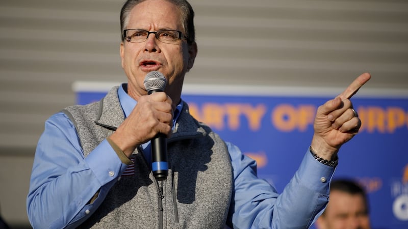 Republican Senate candidate Mike Braun is putting up a strong challenge in Indiana. Photograph: Aaron P Bernstein/Getty Images
