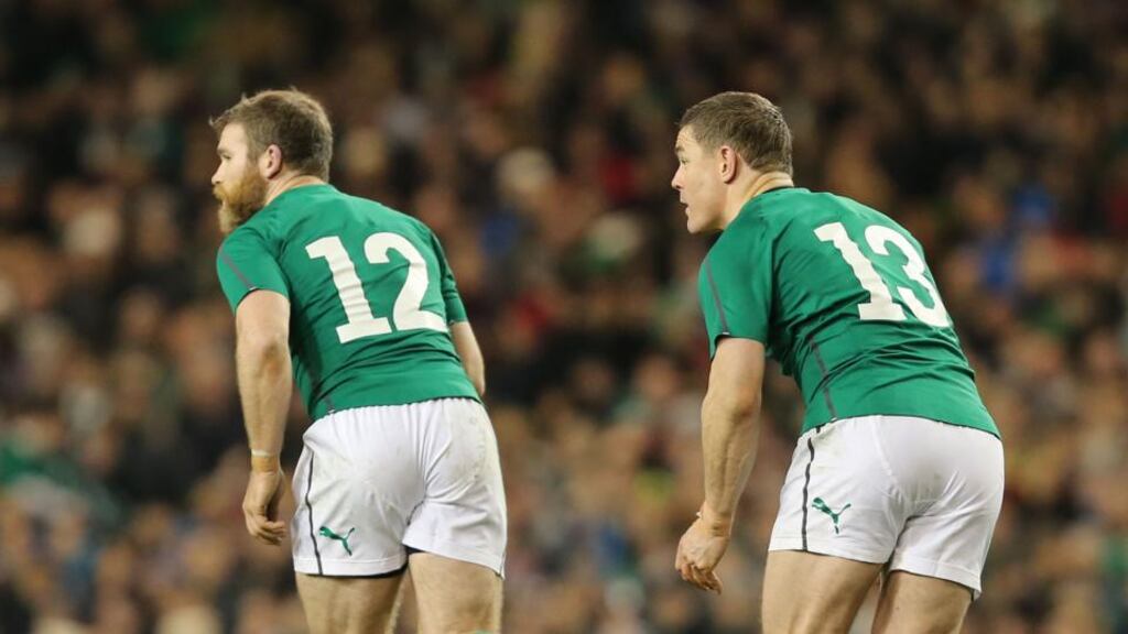 Gordon D’Arcy and Brian O’Driscoll, the worlds most capped centre partnership, will be back in tandem against the All Blacks. Photograph: Colm O’Neill/Inpho