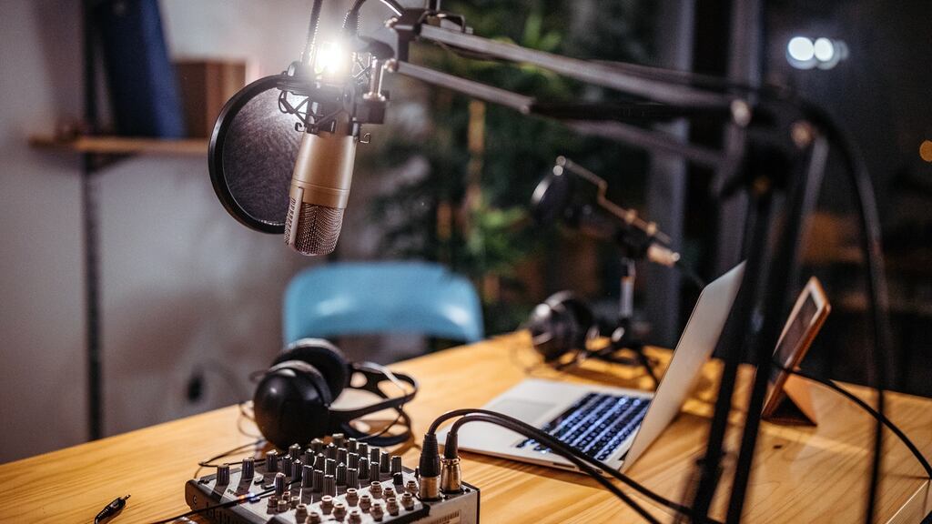 Even though podcasting is not as intrusive as a Zoom conference, it can be pleasantly intimate. Photograph: iStock