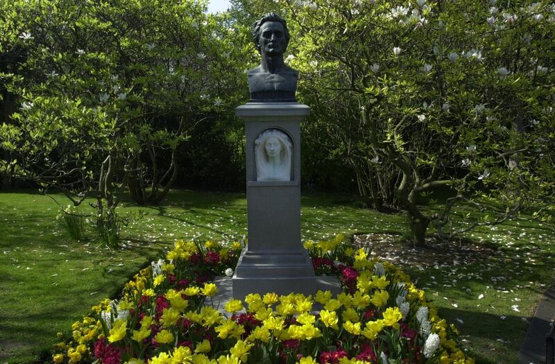 The bust of Clarence Mangan in St Stephen’s Green, Dublin. Photograph: Frank Miller