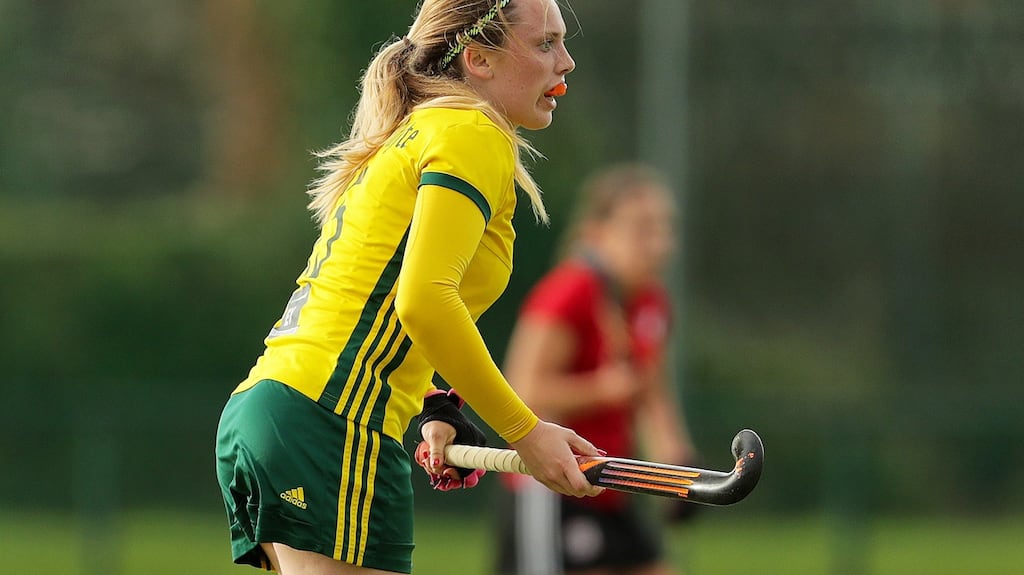 Hannah De Burgh Whyte: scored Railway’s first goal against Old Alex via a penalty  in action. Photograph: Laszlo Geczo/Inpho