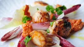 Seared scallops, Romesco and endive