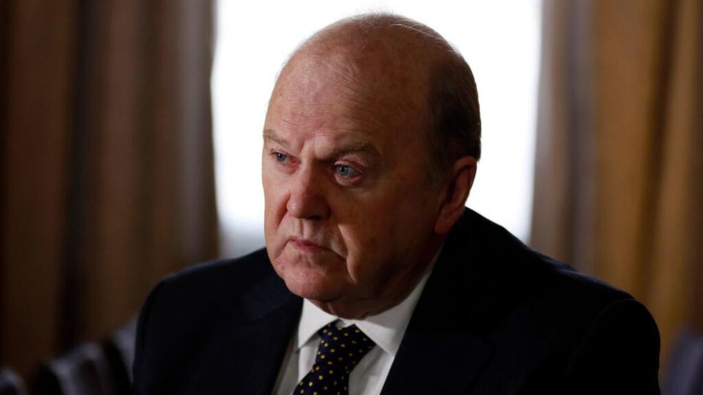 Minister for Finance Michael Noonan: scheduled to meet the European Union’s interim economics commissioner Jyrki Katainen in Brussels on Monday before travelling to Luxembourg to meet ESM chief Klaus Regling, followed by meetings with euro group chairman Jeroen Dijsselbloem in The Hague and ECB head Mario Draghi in Frankfurt. Photograph: Reuters/Cathal McNaughton