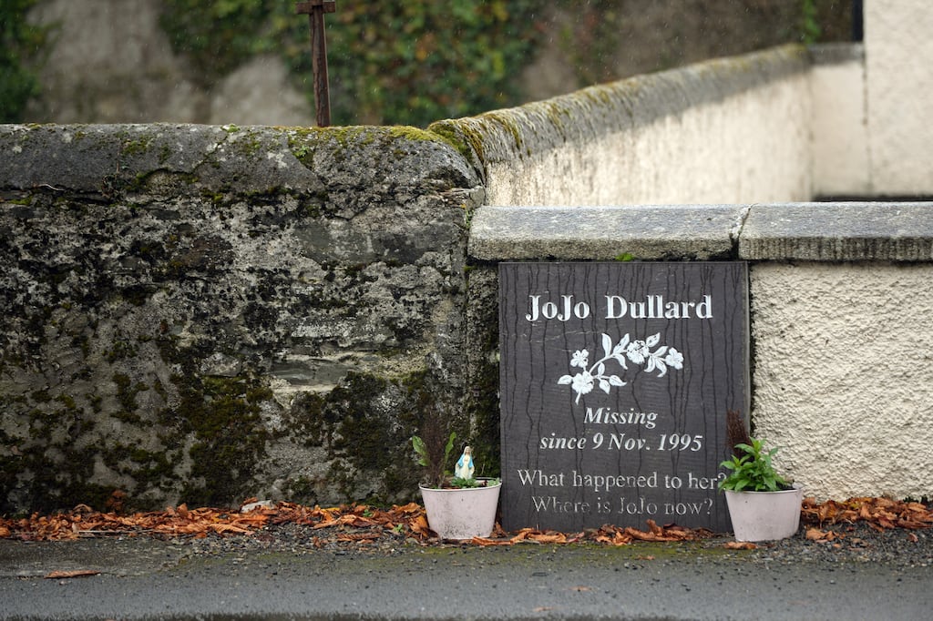 A plaque to Jo Jo Dullard in Moone, Co Kildare. Photograph: Dara Mac Dónaill