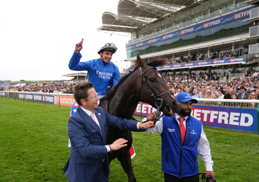 William Buick on board Ruling Court after winning the Betfred 2000 Guineas Stakes at Newmarket in May. Losses widened at the Godolphin Irish operation. Photograph: Joe Giddens/PA Wire.