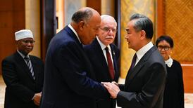 ‘China firmly stands with justice and fairness in this conflict,’ minister Wang says to visiting delegation