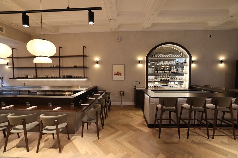 New York chef James Moore has a style that perfectly mirrors the sleekness of D'Olier Street's diningroom. Photograph: Dara Mac Dónaill/The Irish Times