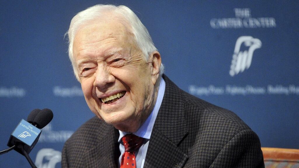 Former US president Jimmy Carter: started treatment in August for melanoma that had spread from his liver to his brain. Photograph: John Amis/Reuters