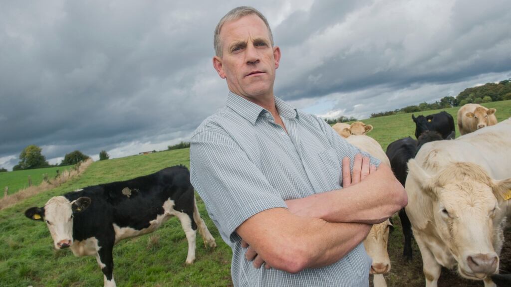Farmer John Coughlan pictured on his farm in Buttevant, Co. Cork. He needs 550 kgs of meal (over half a tonne) extra per day since mid-June to feed his animals due the grass shortage.Pic Daragh Mc Sweeney/Provision