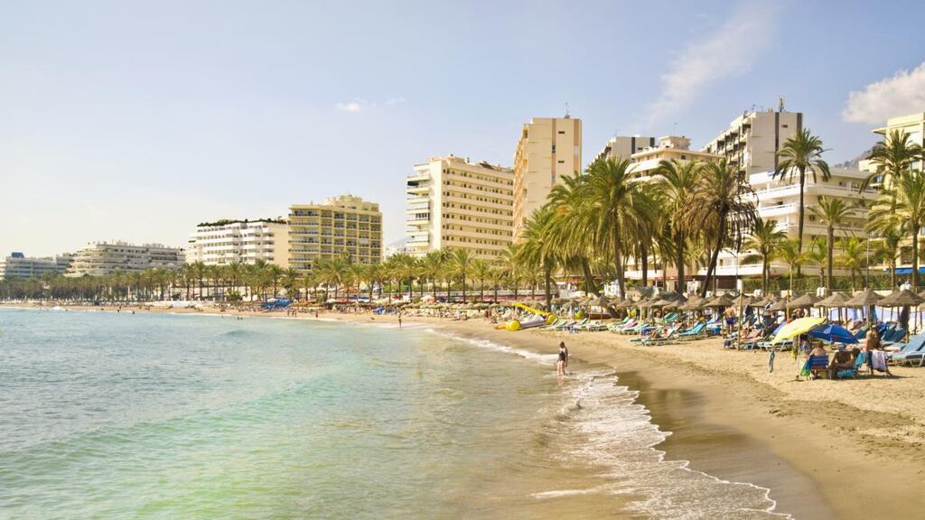 Spain: more than a million Irish holidaymakers travel to Marbella and other resorts in a normal year. Photograph: Getty