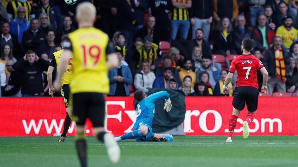 Shane Long scored the fastest goal in Premier League history for Southampton at Watford. Photograph: David Klein/Reuters