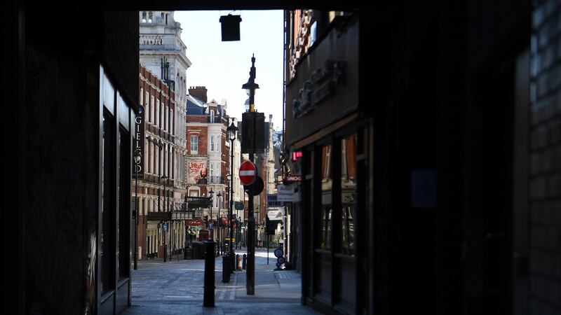 A deserted Soho in London. Photograph: Andy Rain/EPA