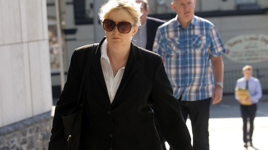 Eve Doherty, a Dublin-based garda, arrives at the Dublin Circuit Criminal Court. Photograph: Collins Courts