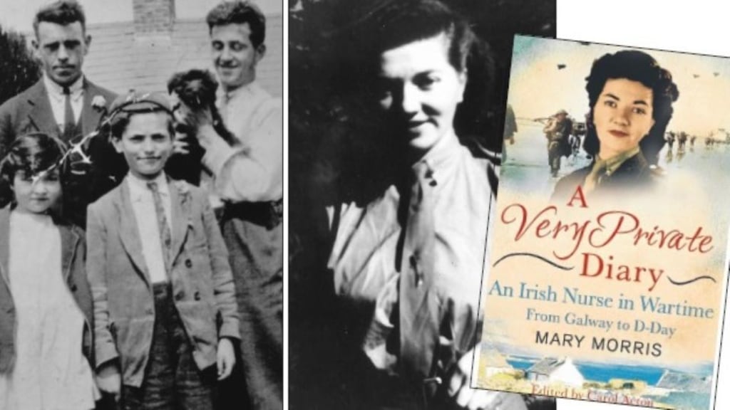 Mary Morris with her family in Ireland and in uniform