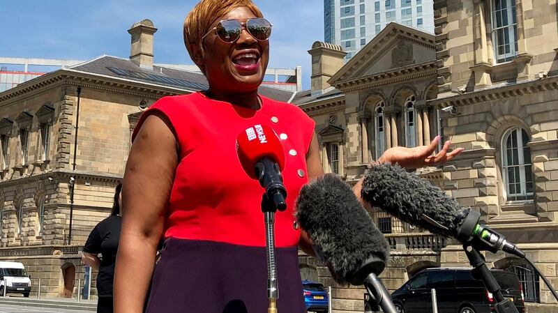 Sipho Sibanda outside Custom House Square in Belfast, Northern Ireland, described the events of last year when police intervened as a ‘cold day in hell’. Photograph: PA