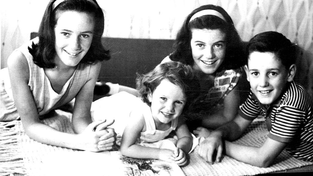 Hilary Fannin (centre) with her older sisters and brother in 1964.