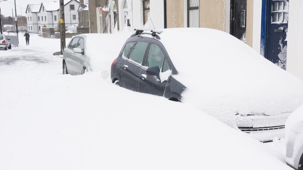 A scene from Inchicore, Dublin, this Friday morning. Photograph: Gavin O Ceallachain