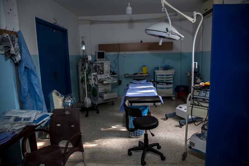 An operating room was set up in Qana after the war started. Photograph: Sally Hayden