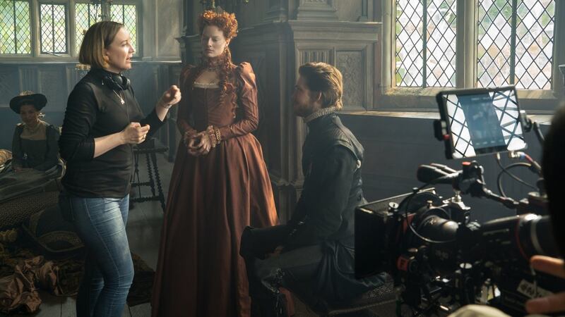 Josie Rourke on set of Mary Queen of Scots