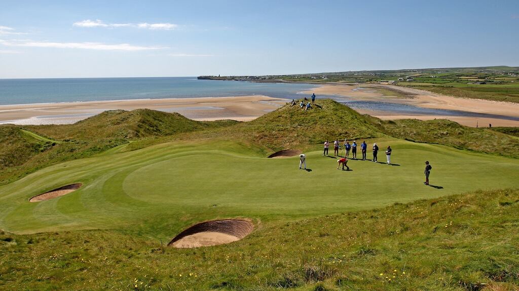 Lahinch Golf Club: Thirty-four players broke par on the opening day, but just 13 dipped into the red yesterday at the South of Ireland Amateur Open Championship. Photograph: Donall Farmer/PA