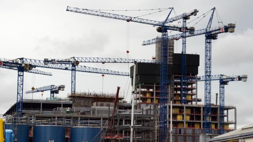 The crane index published last week is reminiscent of 2007. It reveals that there are 127 cranes in the Dublin skyline – a record figure. Photograph: Cyril Byrne