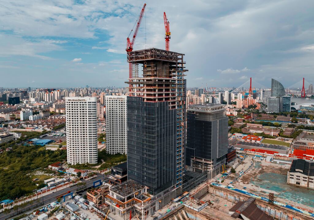 The city of Shanghai. Prices for new homes were 0.7% lower in May than in April, the 11th consecutive month-on-month fall. Photograph: Shutterstock