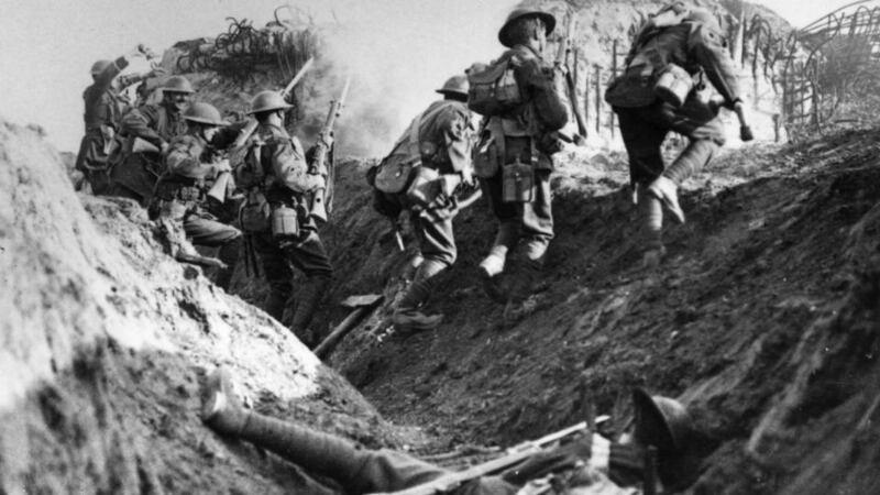 British soldiers in the trenches during the first World War. Photograph: Hulton Archive/Getty Images
