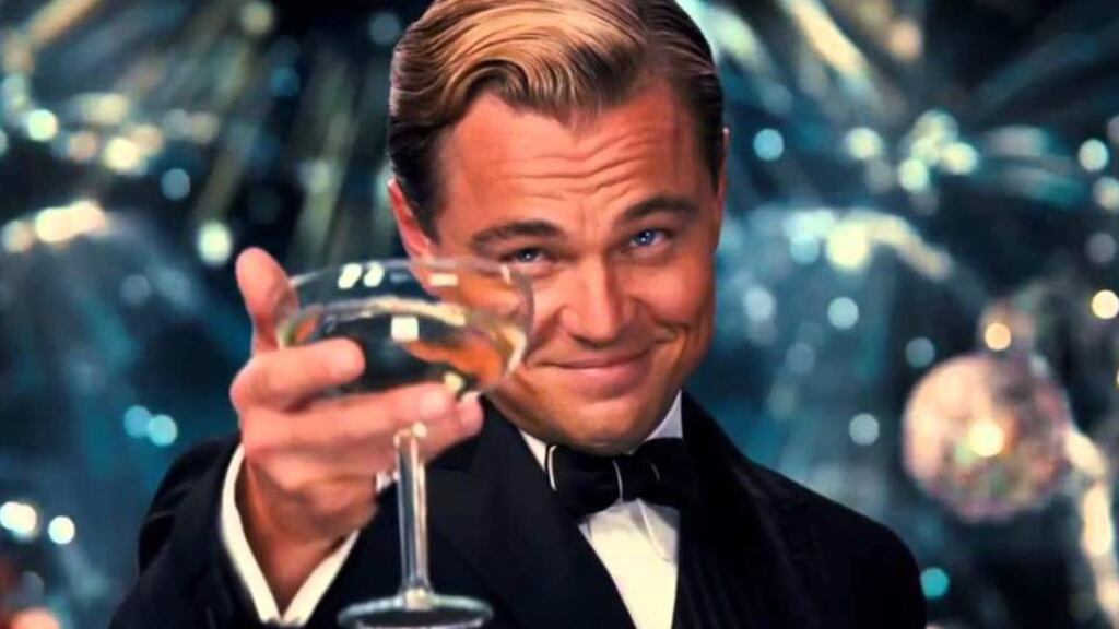 Leonardo DiCaprio in The Great Gatsby film. F Scott Fitzgerald’s novel is an option on the 2017 single text list for Leaving Cert