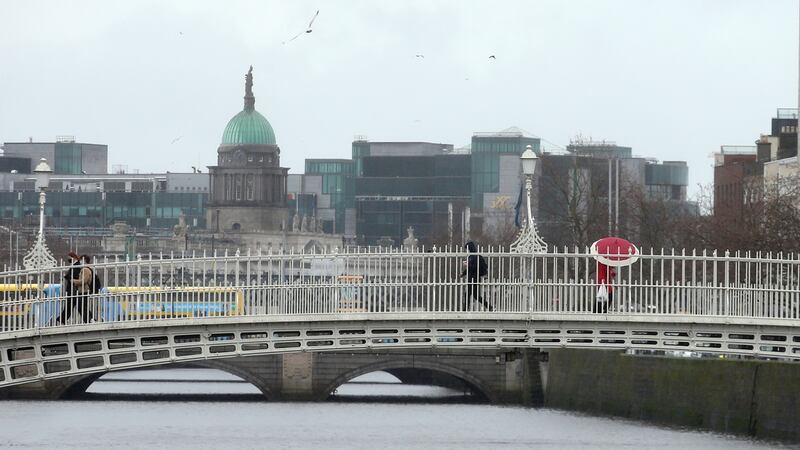 A near-empty Dublin city centre. Not all businesses will reemerge after the latest lockdown. Photograph : Laura Hutton