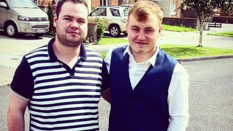 Scott Browne, left, with Jordan Murphy, two former Order of Malta volunteers convicted over sexual abuse of two teens. Photograph: Facebook