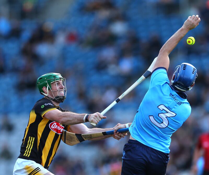 Kilkenny’s Eoin Cody competes with Eoghan O'Donnell of Dublin during the Leinster final last weekend. Photograph: James Crombie/Inpho