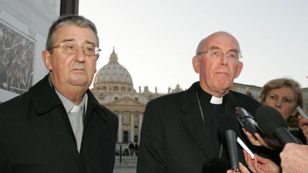 The Irish Catholic Bishops’ Conference - of which Cardinal Seán Brady (right) is president and Archbishop Diarmuid Martin (left) is vice president - has called on first time voters to make their voices heard in the local and European elections. Photograph: Cyril Byrne/The Irish Times.