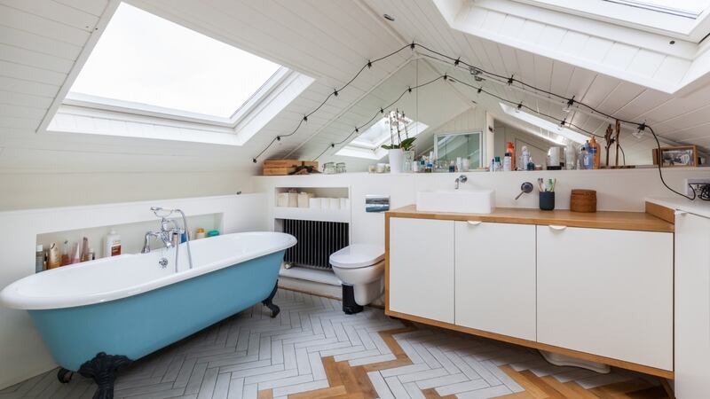 The attic bathroom