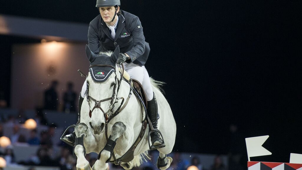 Billy Twomey, winner of the Equestrian.com Grand Prix at the inaugural Liverpool International Horse Show last year, retained his crown on Monday. Photo: Getty Images