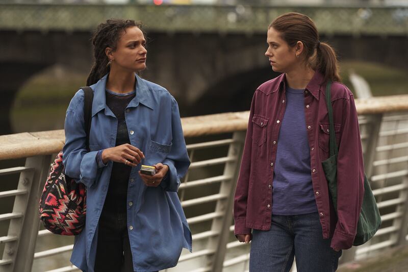 Sasha Lane and Alison Oliver in Conversations With Friends. Photograph: Enda Bowe/BBC/Element Pictures