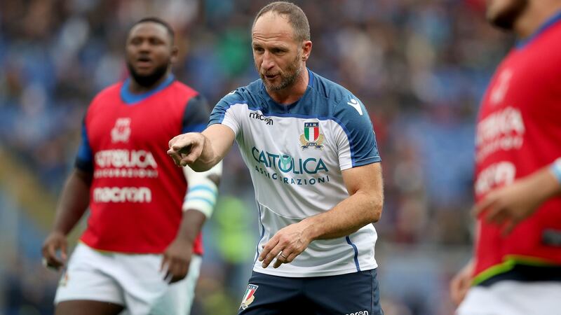 Mike Catt during his time working with Italy in November 2018. Photograph: Dan Sheridan/Inpho