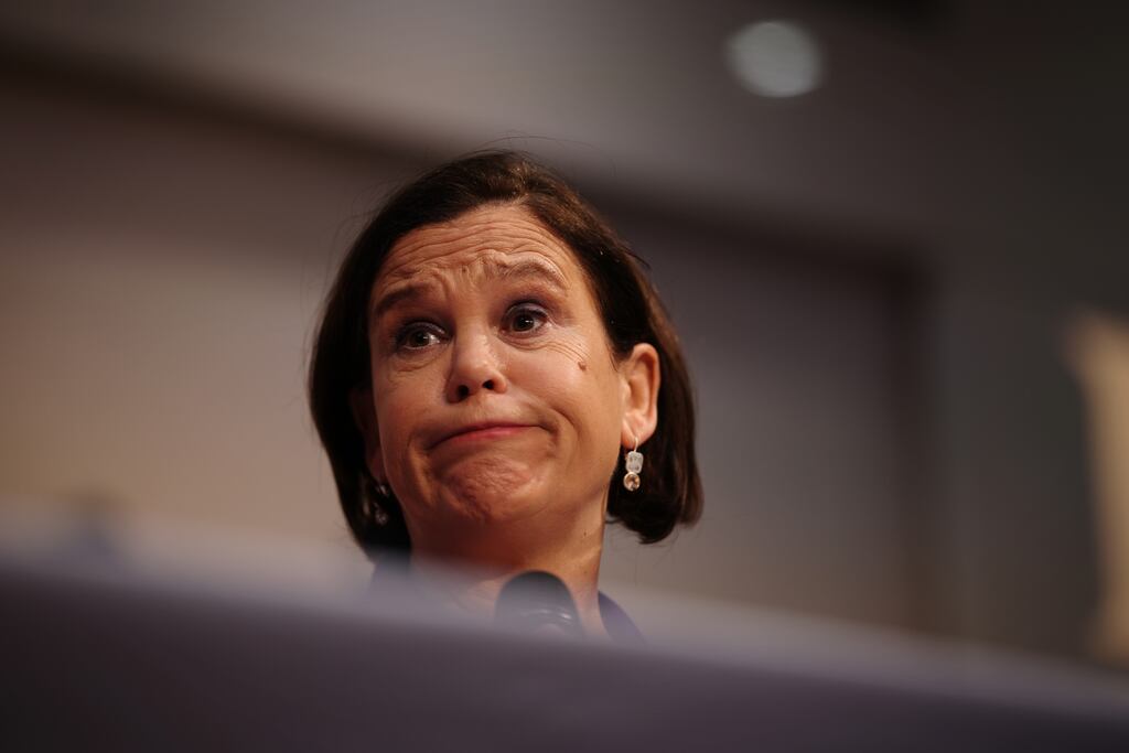 Sinn Féin support dropped to its lowest level in three years. Photographer: Dan Kitwood /Getty Images)