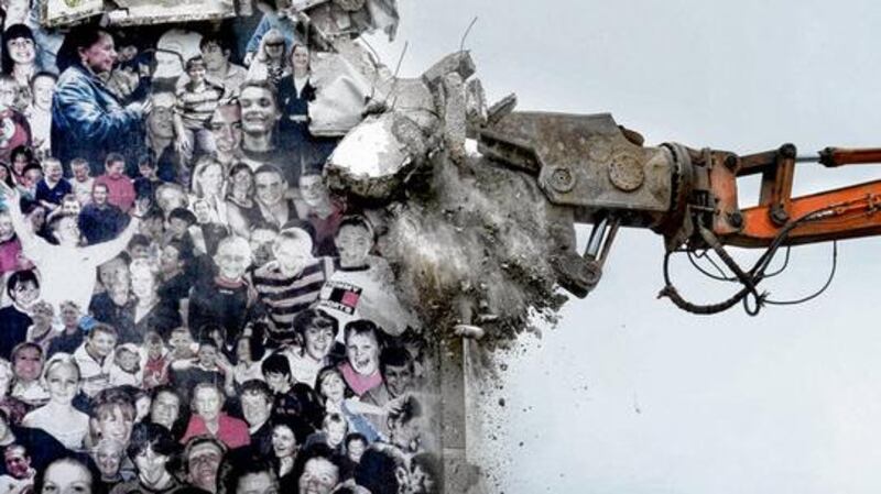 Fall of the Laughter Wall. photograph: dara mac dónaill