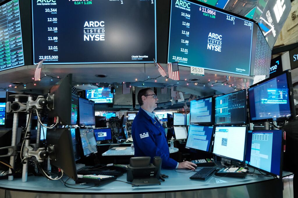 Shares climbed on Tuesday after softer-than-expected US inflation data spurred bets that the Federal Reserve will scale back the size of its interest rate hike. Photograph: Spencer Platt/Getty Images