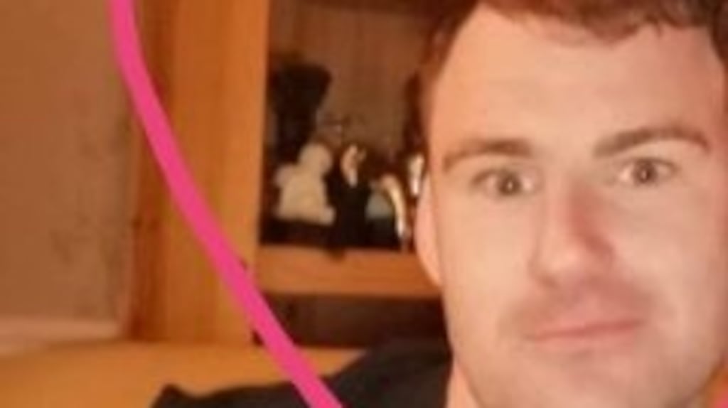 An edited photograph from social media of Derek Reddin, Watson Drive, Killiney who died in the fatal stabbling. Photograph: Verses of Life Facebook page