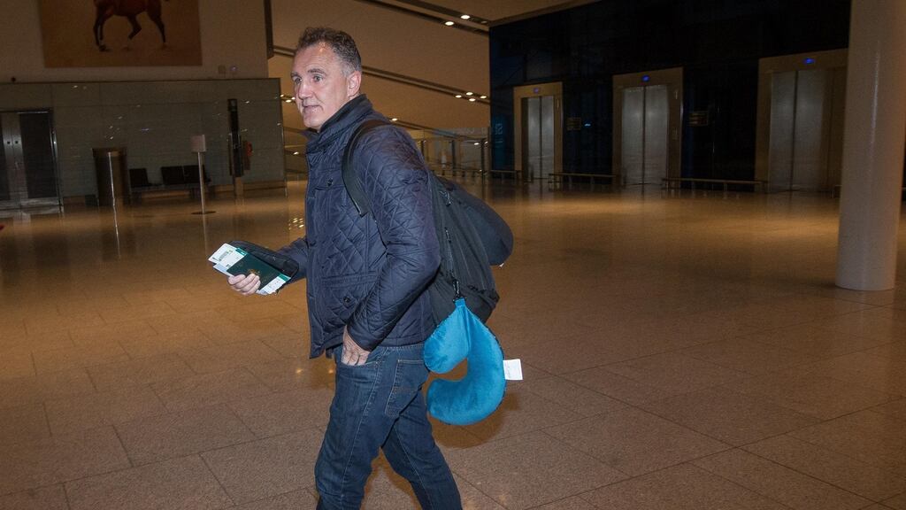 Former Ireland Boxing Head Coach Billy Walsh makes his way through the departures of Dublin Airport last Thursday. Photograph: INPHO/Ryan Byrne